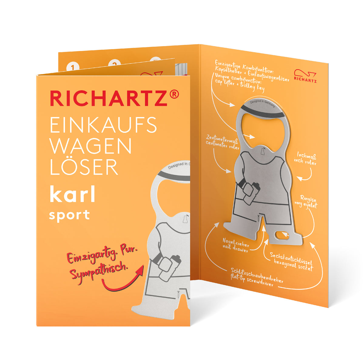 RICHARTZ Einkaufswagenlöser karl sport für Fitness – Verpackung