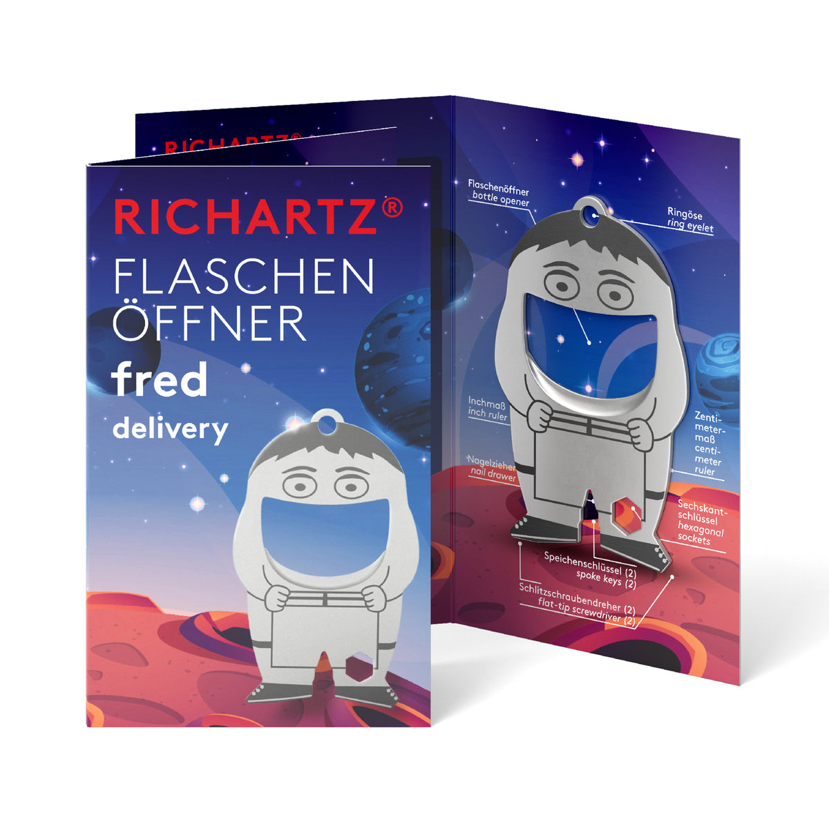 RICHARTZ Flaschenöffner fred delivery Lieferdienst – Verpackung