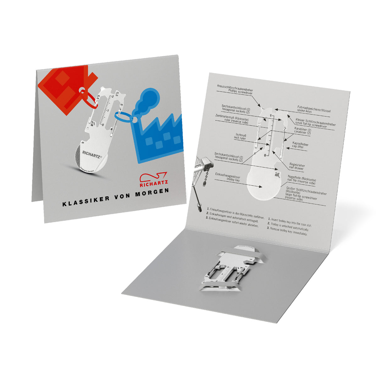 RICHARTZ KEY ORGANIZER modern 2 Doppelhaken – Verpackung