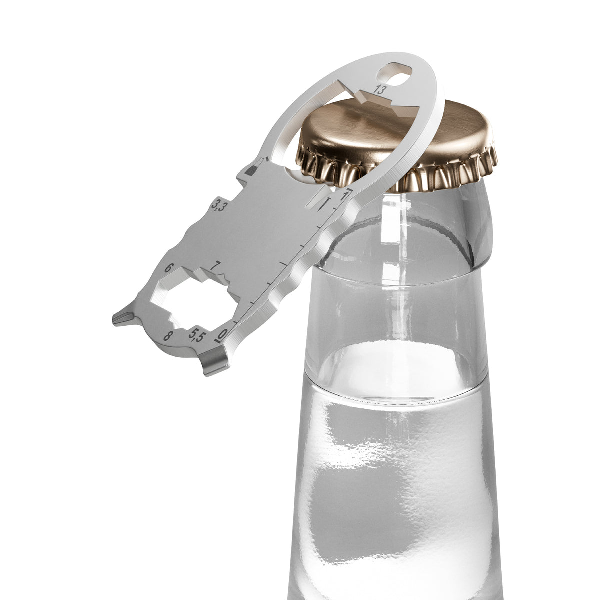 RICHARTZ KEY TOOL compact 13+ Mini Multitool am Schlüsselbund – Flaschenöffner