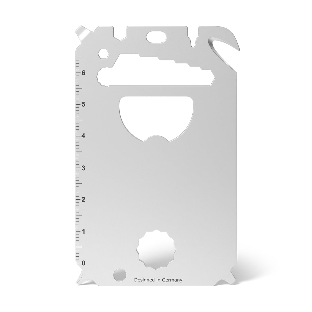 RICHARTZ POCKET CARD L23+ Multitool Karte aus Edelstahl – Vorderseite