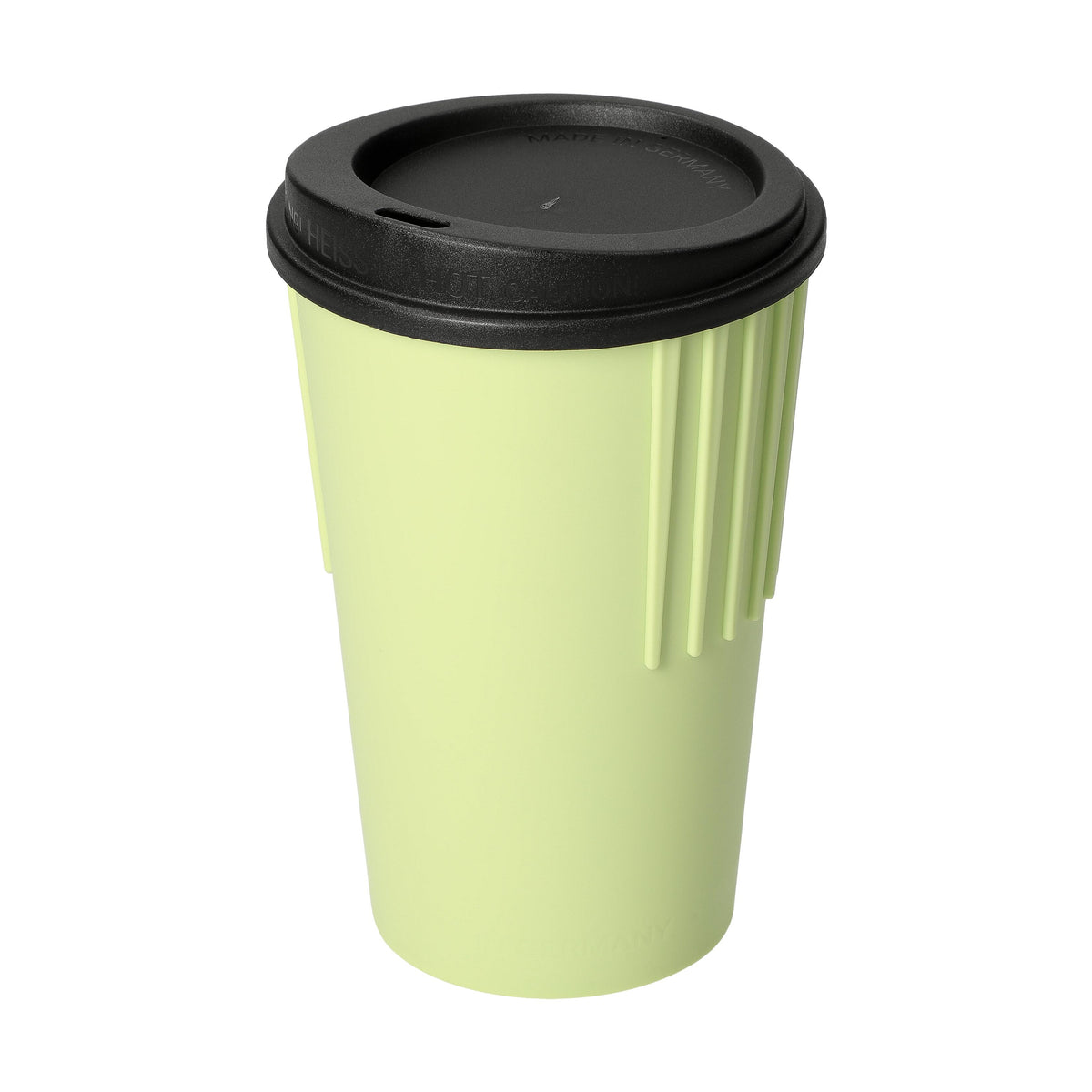 Riffel-Kaffeebecher „ToGo“, 300 ml – Geselliges grün / Schwarz