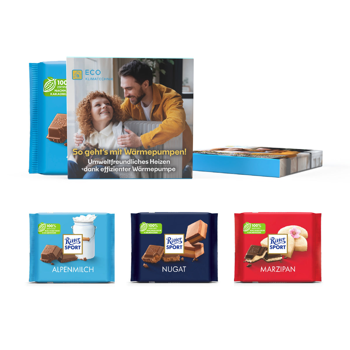 Ritter Sport Tafel in bedruckter Vollkartonage