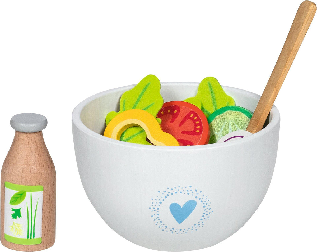 Rollenspiel Salat Set Vitalbowl aus Holz und Filz, 24 Teile – vierte Ansicht