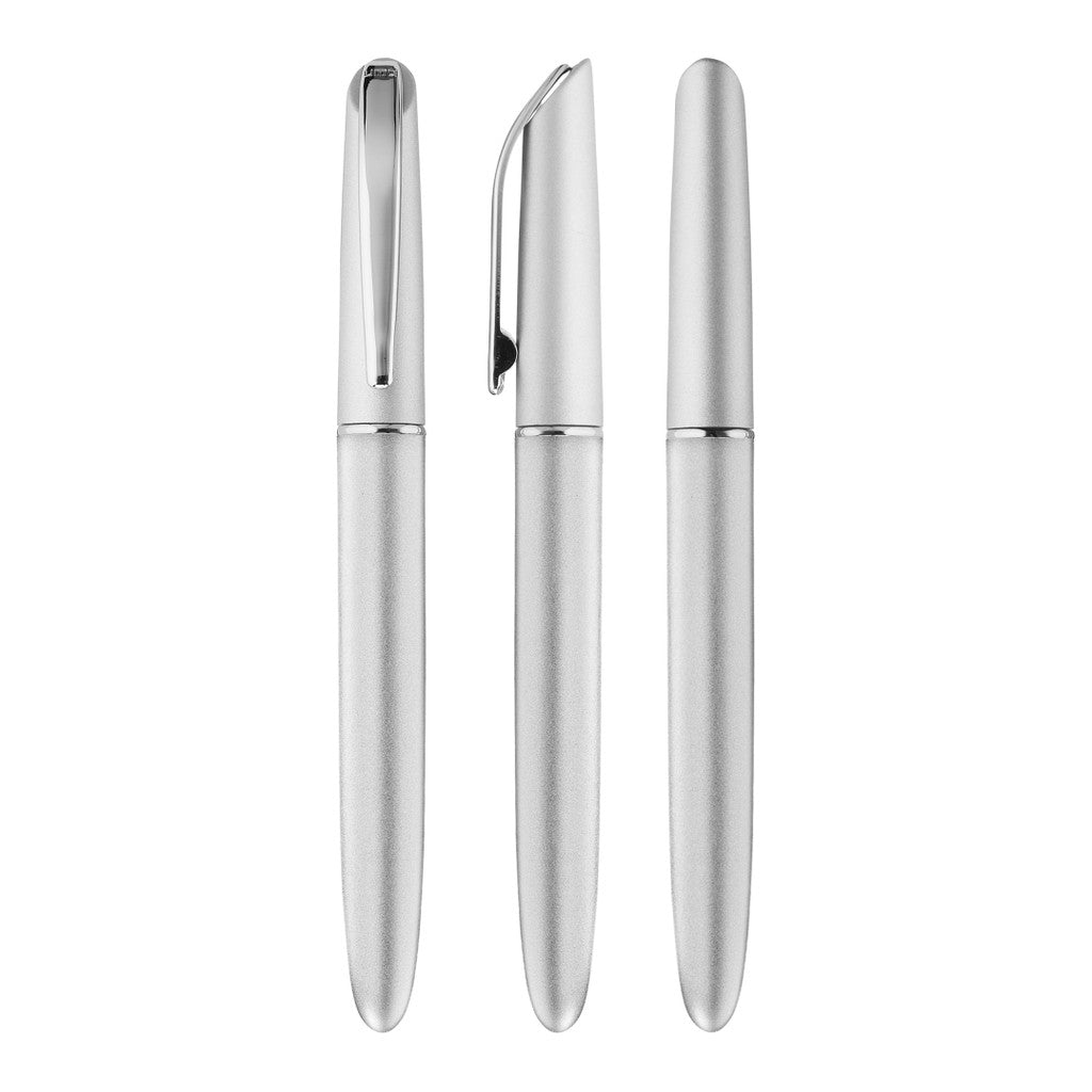 Rollerball metallic mit verchromtem Clip – Silber
