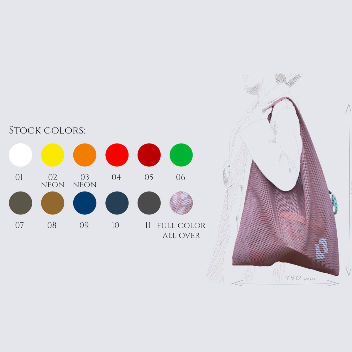 RPET Beutel Shopper made in Eu Werbeartikel Farben