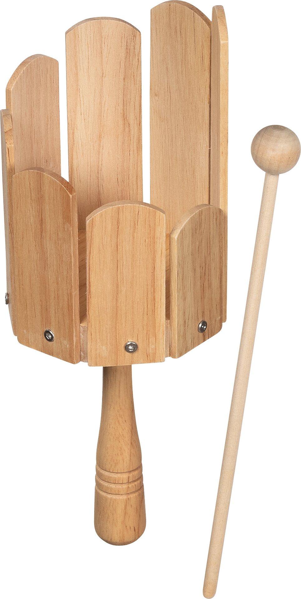 Rührtrommel aus Holz mit Griff, 24,5 cm lang, von goki