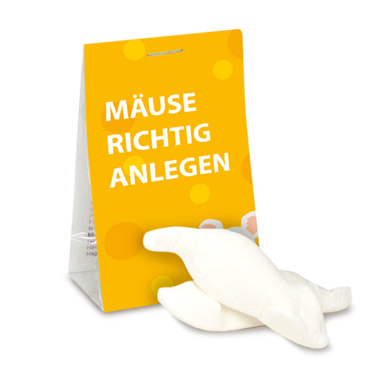Schaumzucker Mäuse im Tütchen 14 g mit Logo – Beispielmotiv