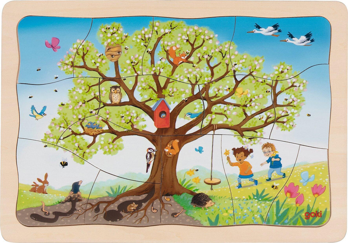 Schichtenpuzzle Mein Apfelbaum mit 47 Teilen aus Holz – Ansicht