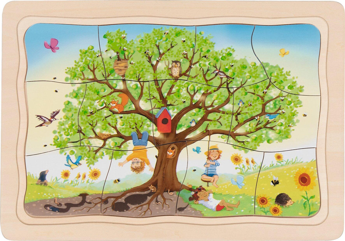 Schichtenpuzzle Mein Apfelbaum mit 47 Teilen aus Holz – zweite Ansicht