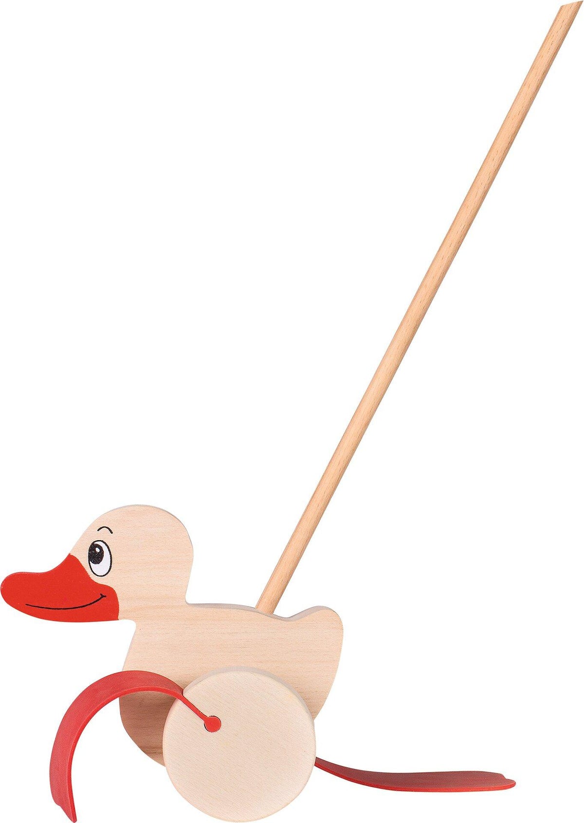 Schiebetier Ente in Holzfarbe, 16,7 cm hoch – Ansicht