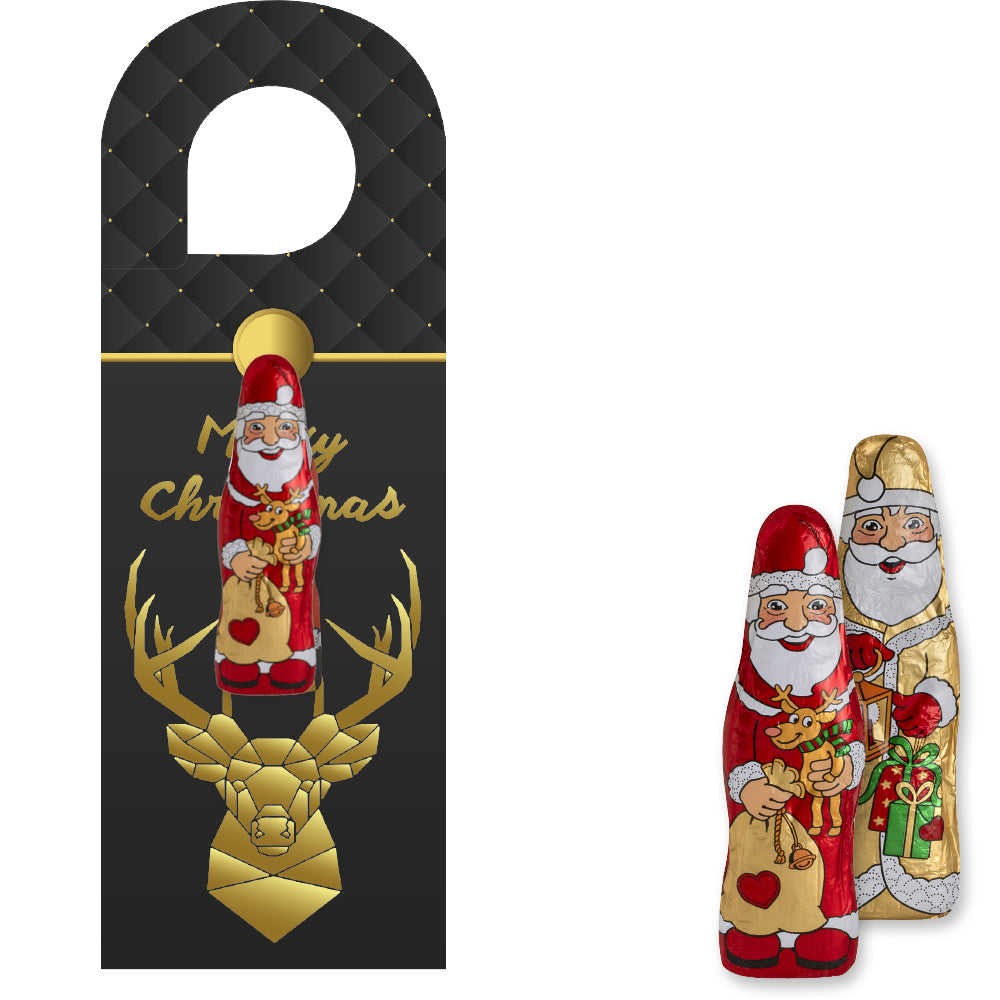 Schokolade und Marzipan am Weihnachtstürhänger – Midi Weihnachtsmänner Mix, ca. 13 g