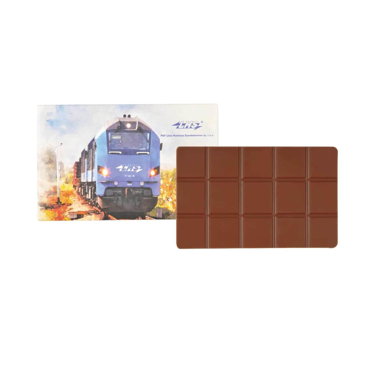 Schokoladenkarte 20 g aus reiner Milchschokolade, Vorderseite