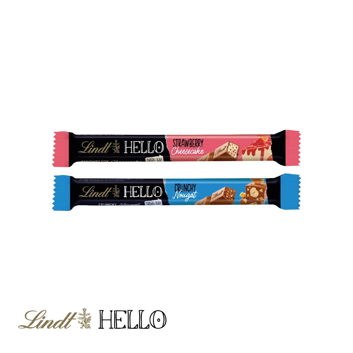 Geöffnete Kartonage mit Schokoladenstick von Lindt HELLO