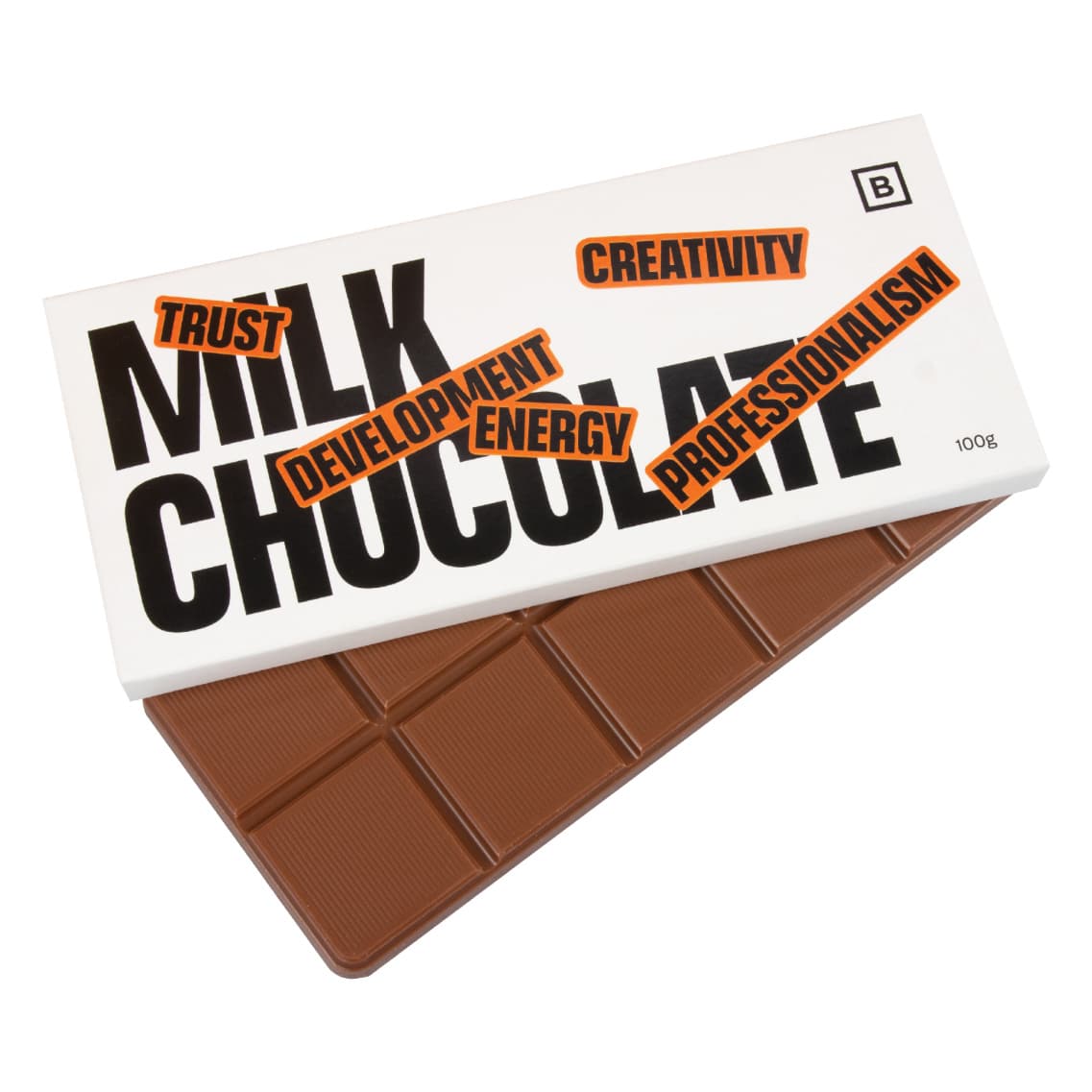 Schokoladentafel 100 g, mit Süßungsmittel (Maltit), Verpackung