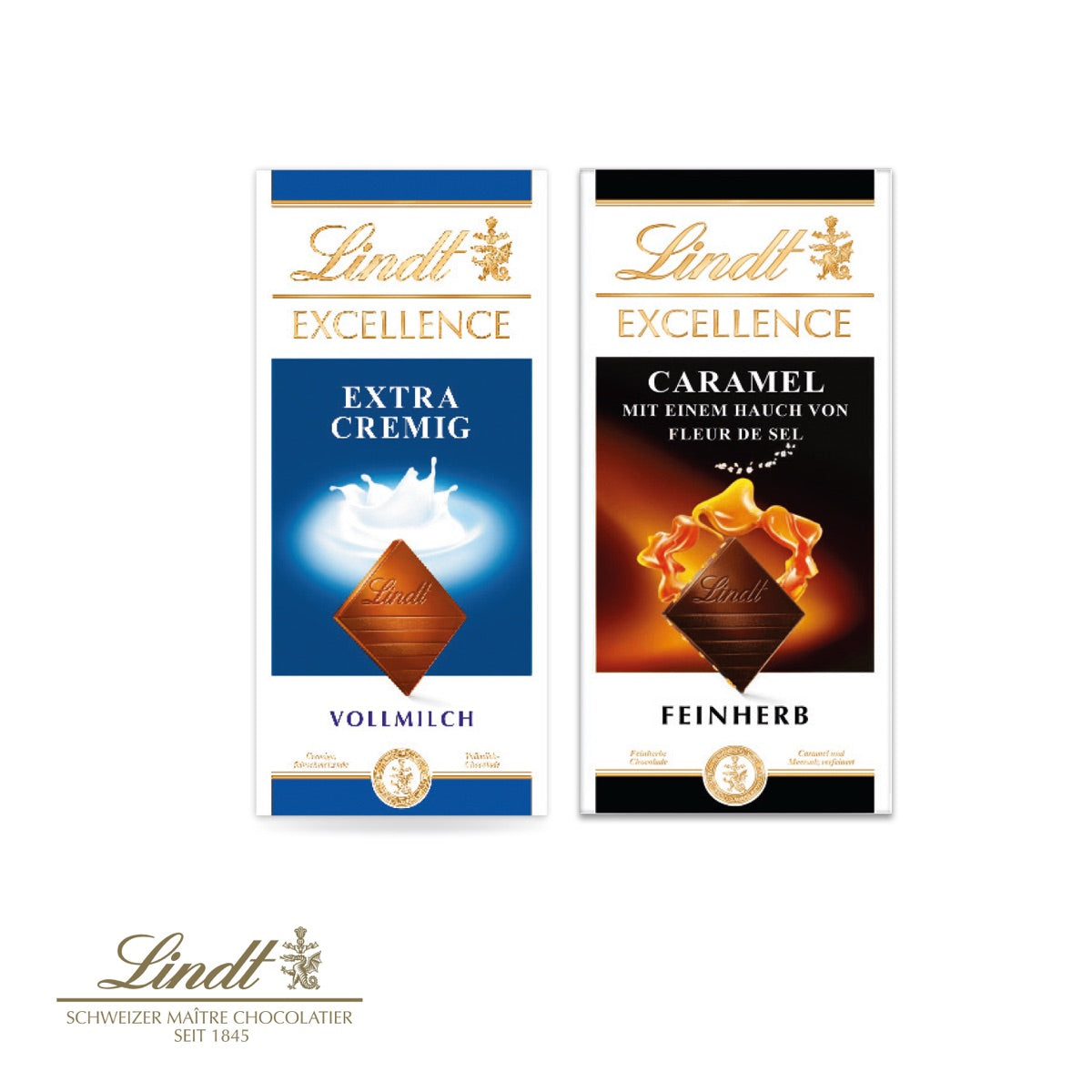 Werbeschuber mit der Tafel Lindt Excellence als Füllung