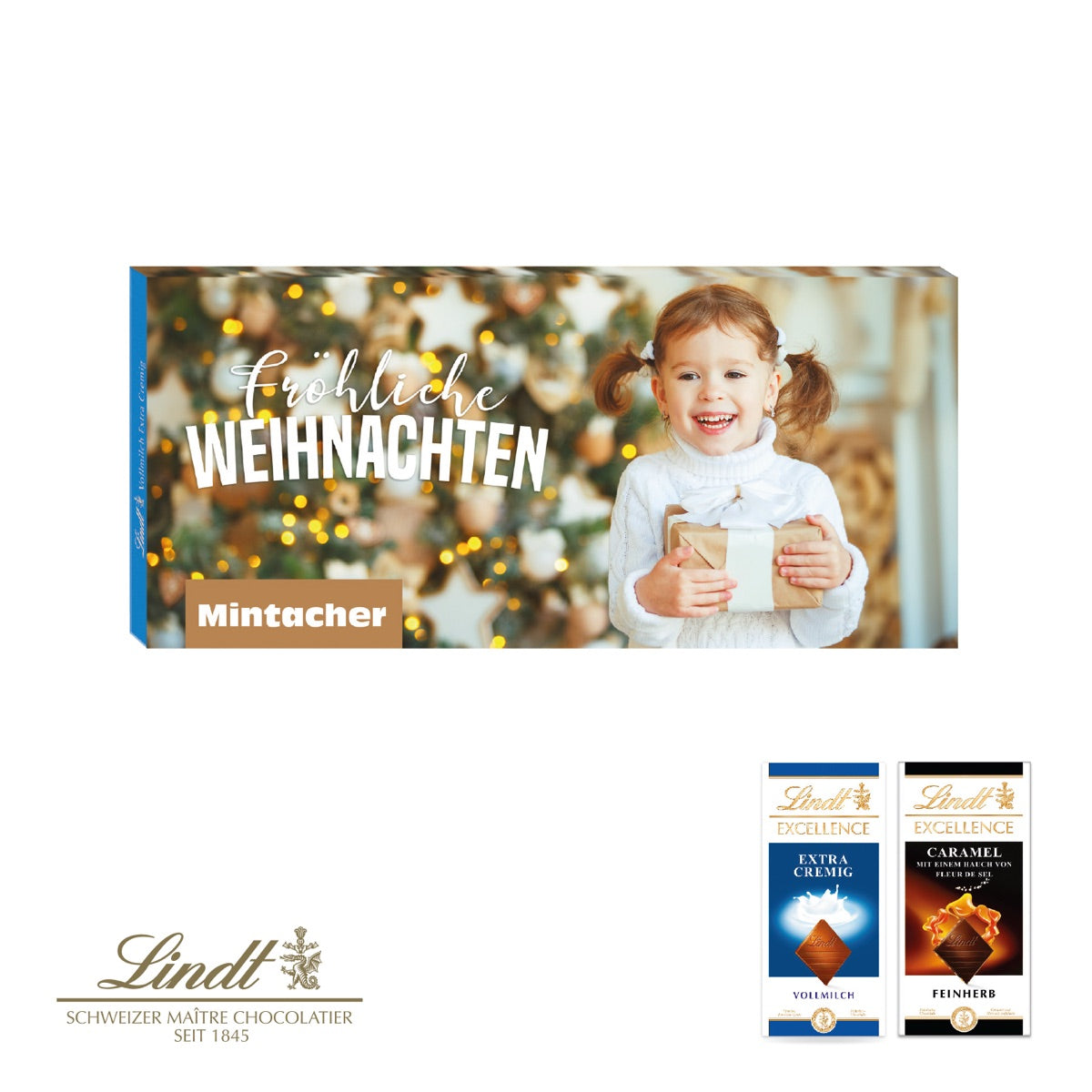 Flacher Werbeschuber aus Karton mit individuellem Motiv