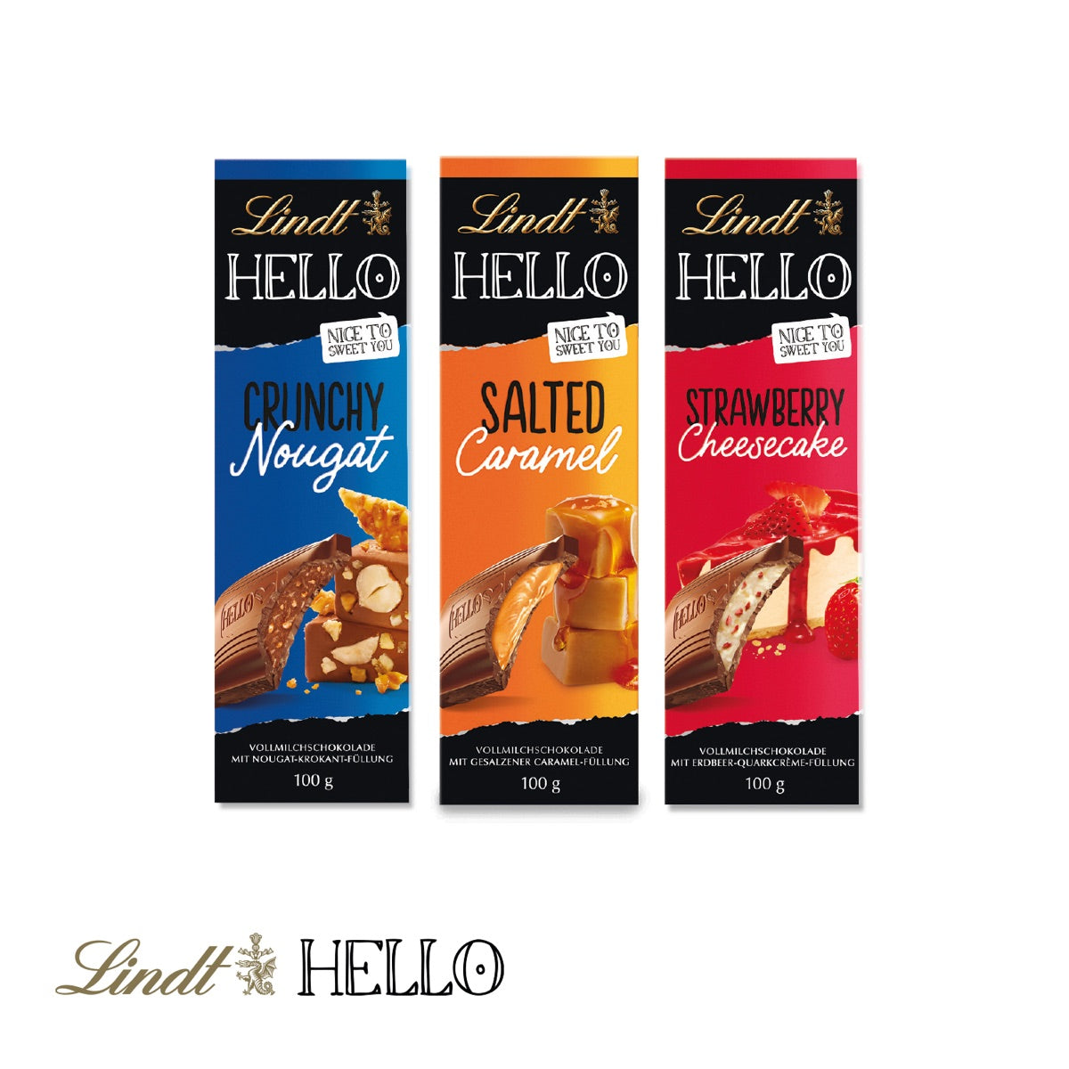 Werbeschuber geöffnet mit der Tafel Lindt HELLO
