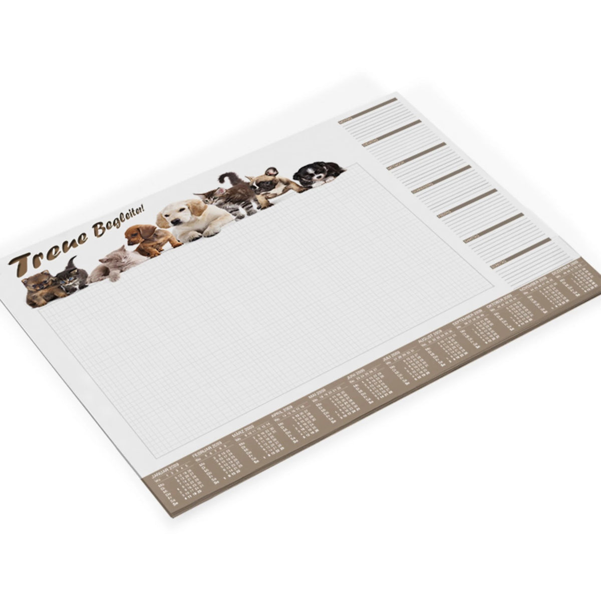 Schreibunterlage 583 x 383 mm mit Logo bedrucken – Ansicht