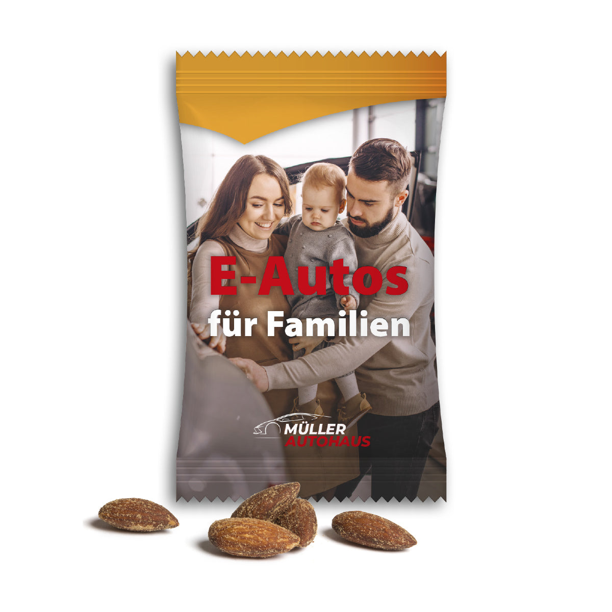 Seeberger Rauchmandeln im bedruckten Werbetütchen