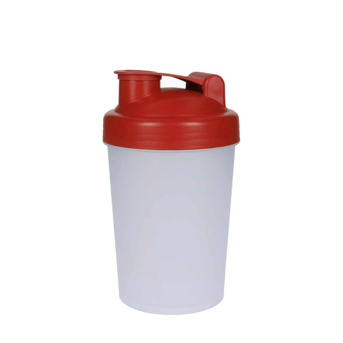 Shaker „Protein“, 0,40 l – Transluzent / Rot