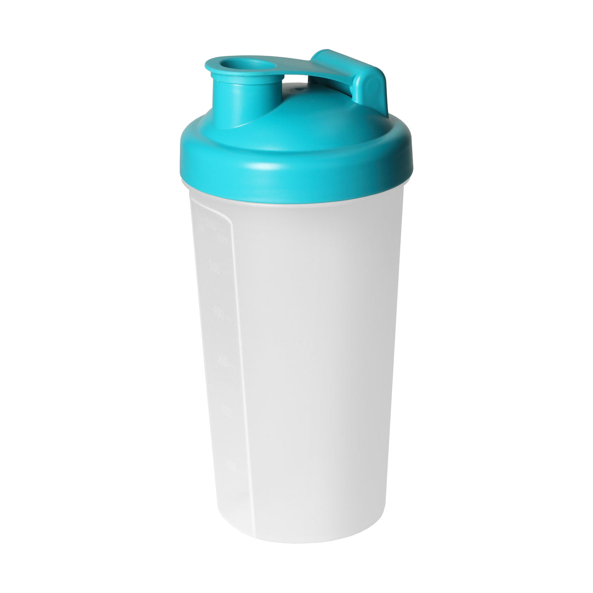 Shaker „Protein“, 0,60 l – Teal / Transparent