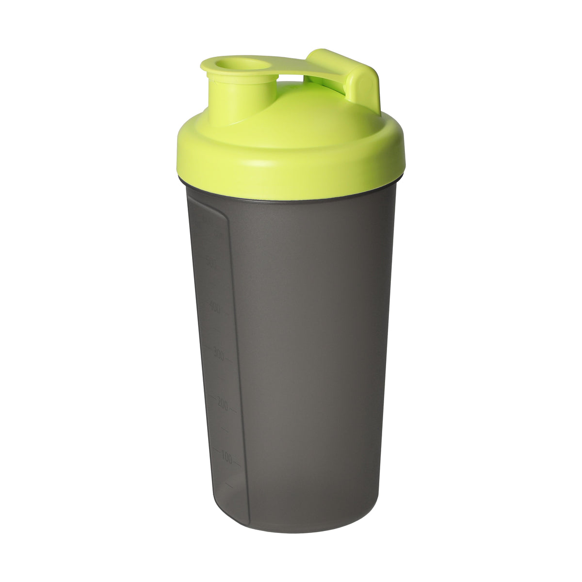 Shaker „Protein“, 0,60 l – Lemon / Transluzent grau