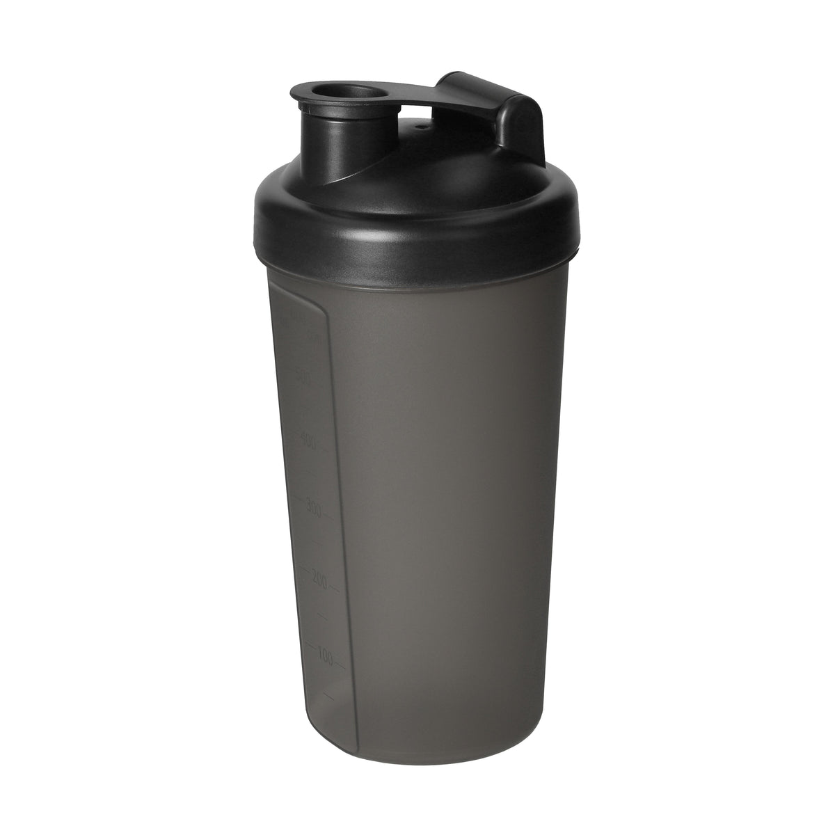 Shaker „Protein“, 0,60 l – Schwarz / Transluzent grau