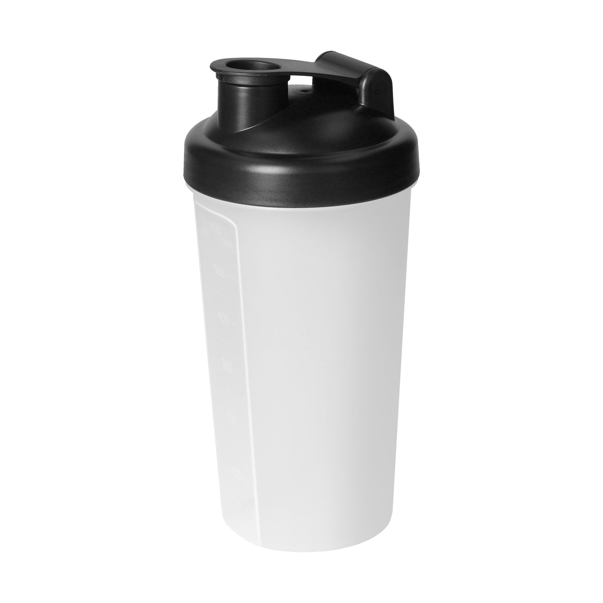 Shaker „Protein“, 0,60 l – Schwarz / Transparent