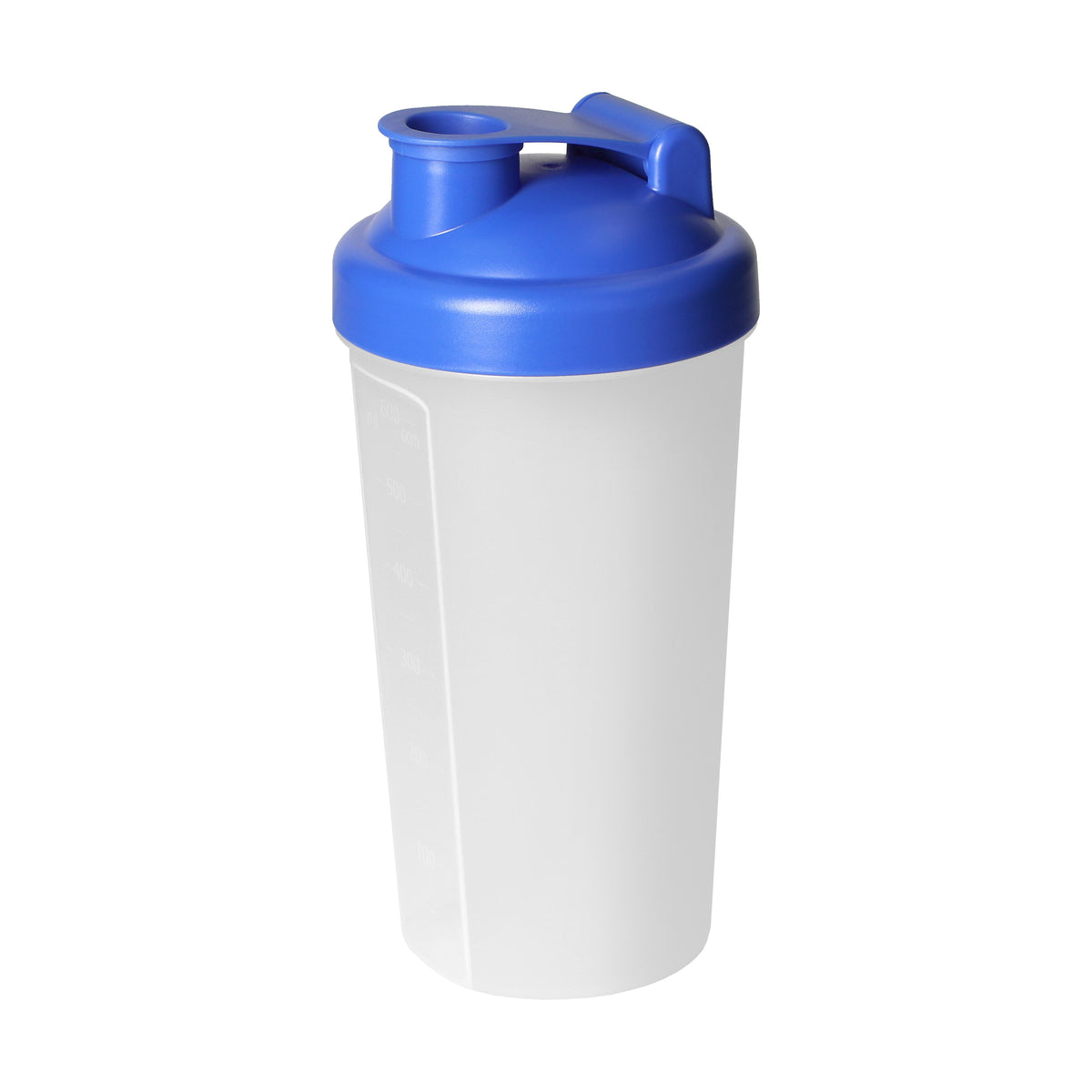 Shaker „Protein“, 0,60 l – Blau / Transparent