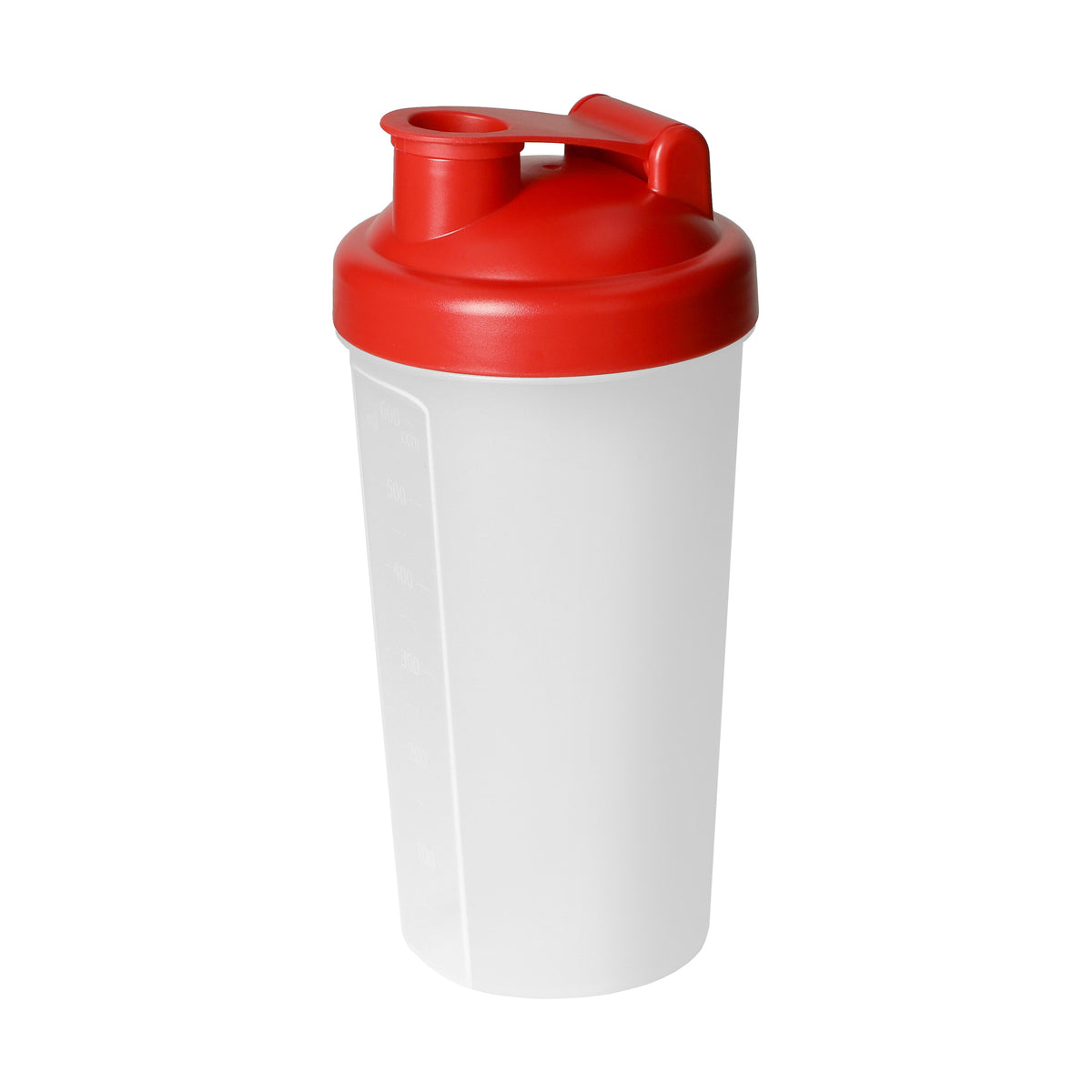 Shaker „Protein“, 0,60 l – Rot / Transparent
