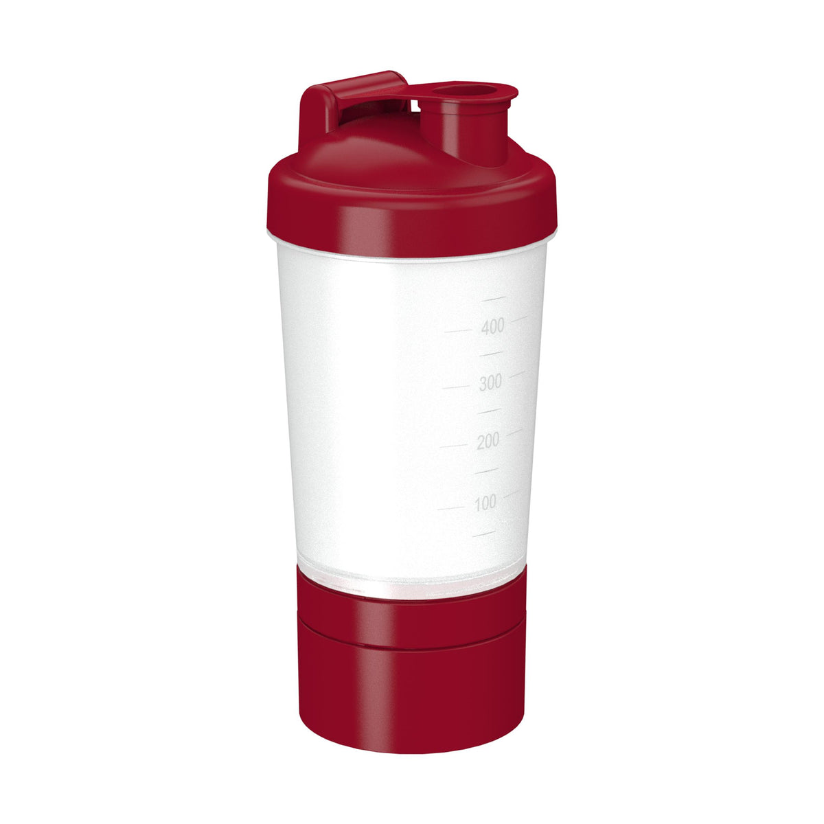 Shaker „Protein“, Pro 2, 0,40 l – Transparent / Rot