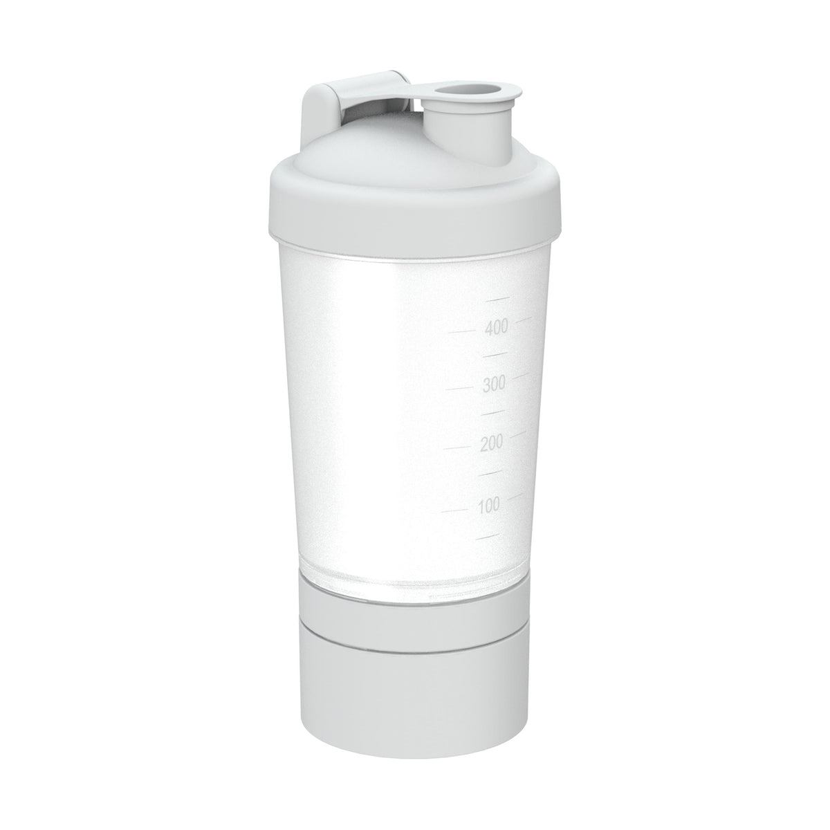 Shaker „Protein“, Pro 2, 0,40 l – Transparent / Weiß