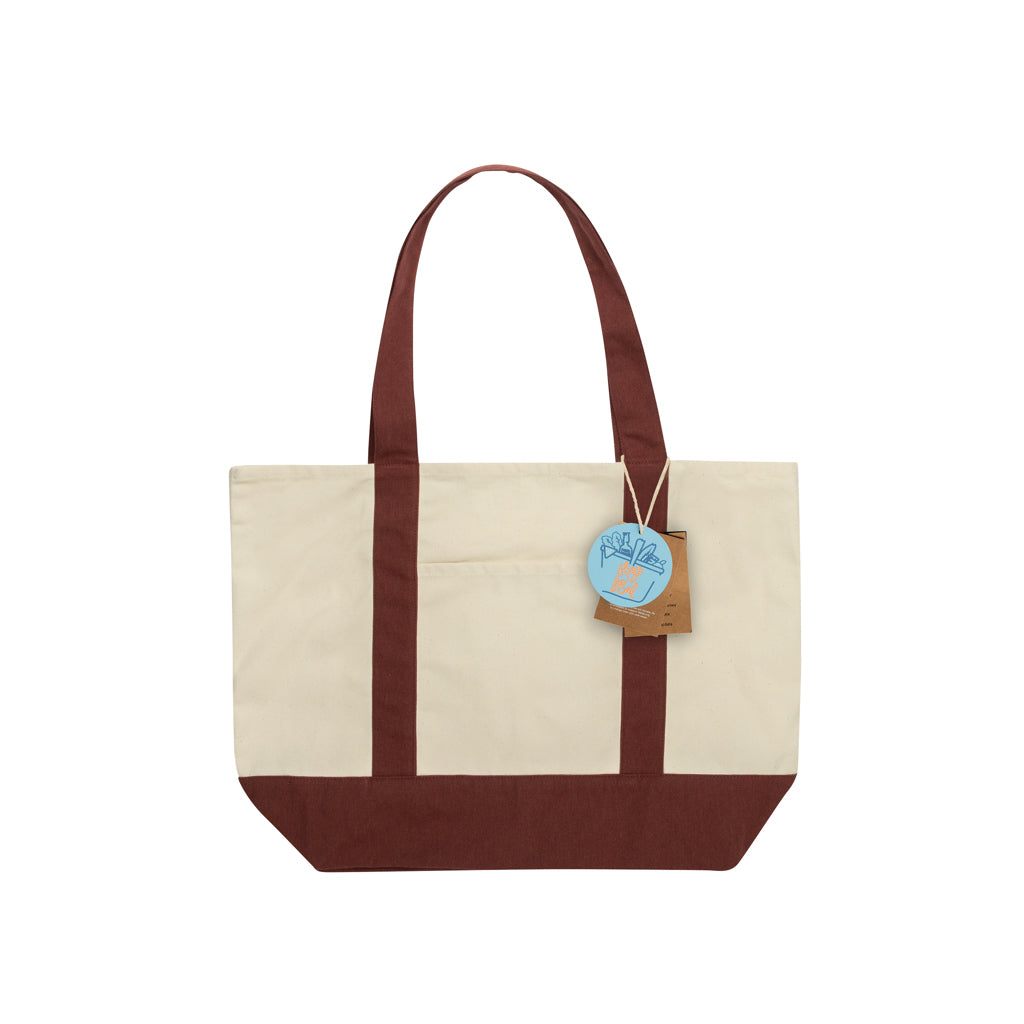 SHOP LOCAL AWARE™ Tasche aus recycelter Baumwolle, 350g/m² – burgunderrot