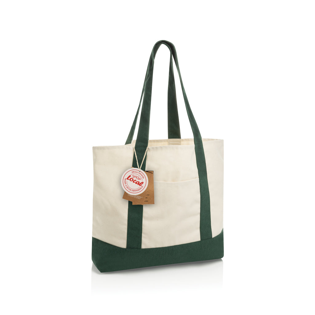 SHOP LOCAL AWARE™ Tasche aus recycelter Baumwolle, 350g/m² – grün
