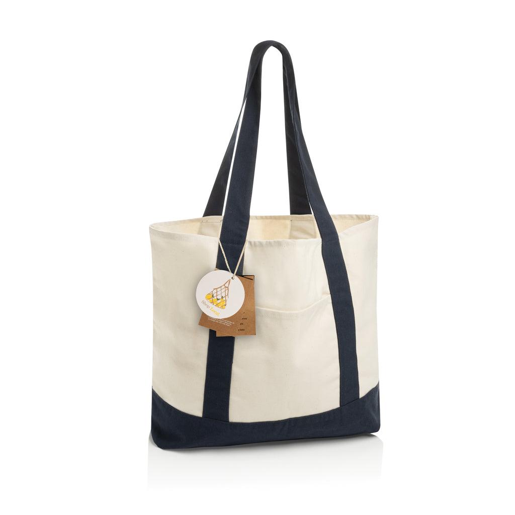 SHOP LOCAL AWARE™ Tasche aus recycelter Baumwolle, 350g/m² – navy blau