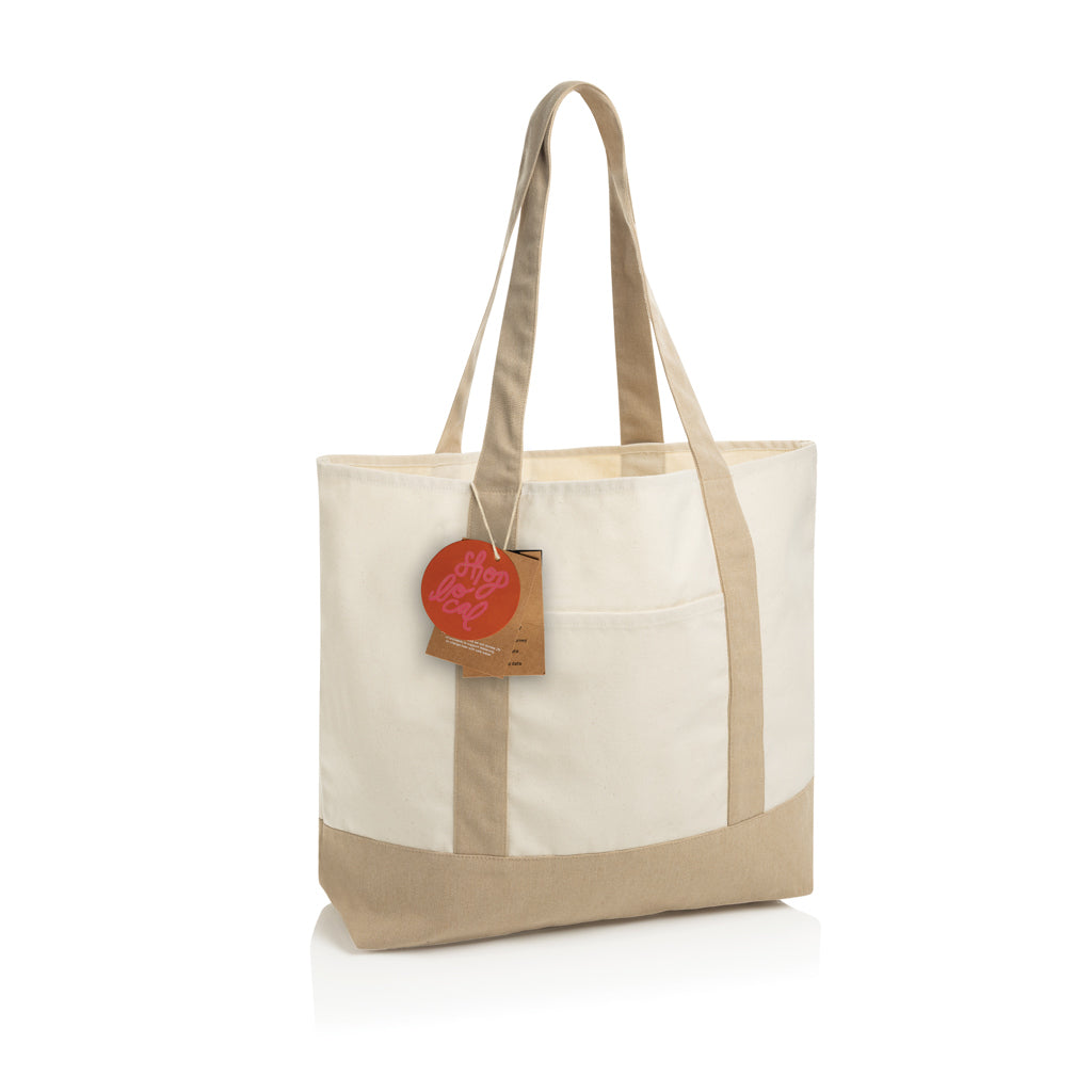 SHOP LOCAL AWARE™ Tasche aus recycelter Baumwolle, 350g/m² – off white