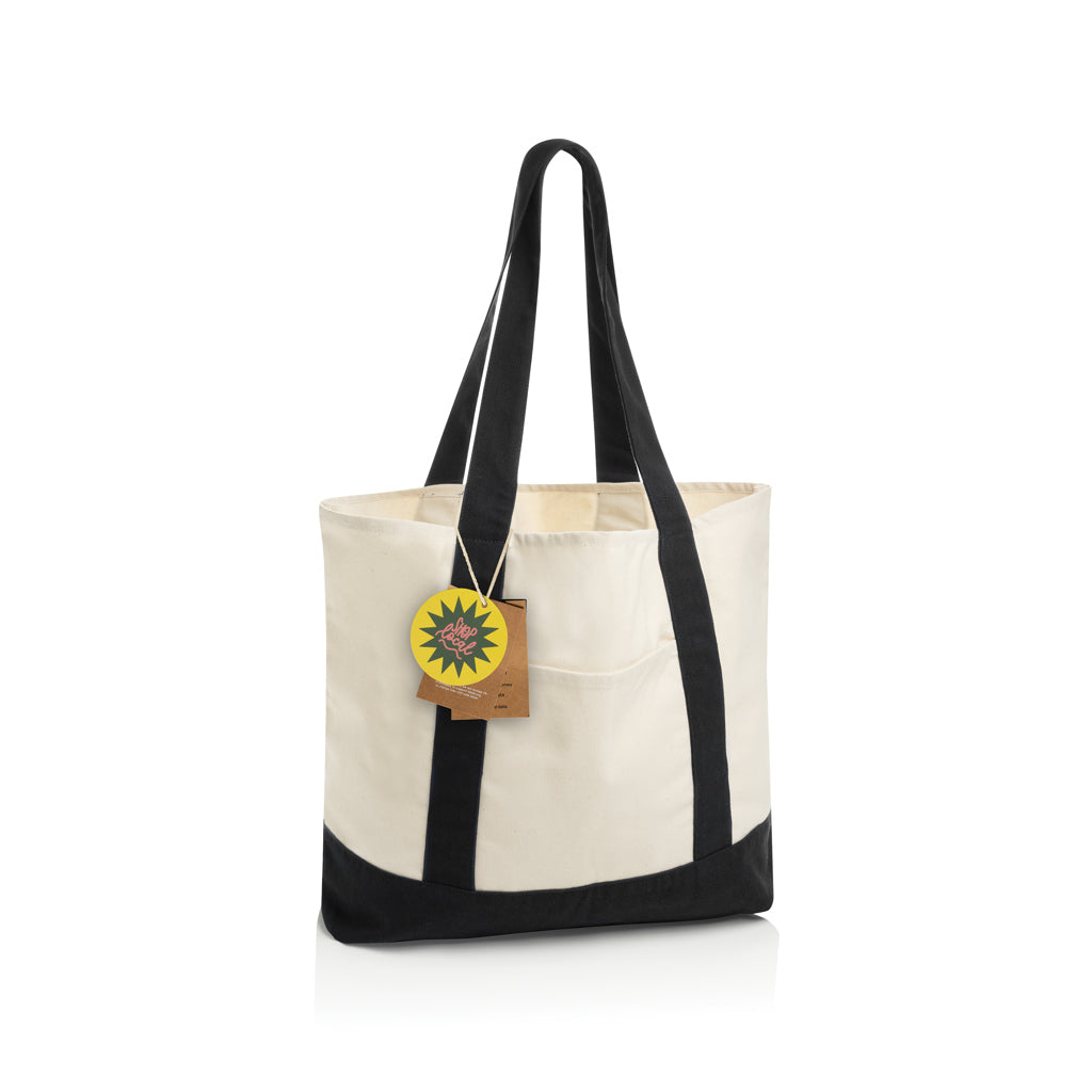 SHOP LOCAL AWARE™ Tasche aus recycelter Baumwolle, 350g/m² – schwarz