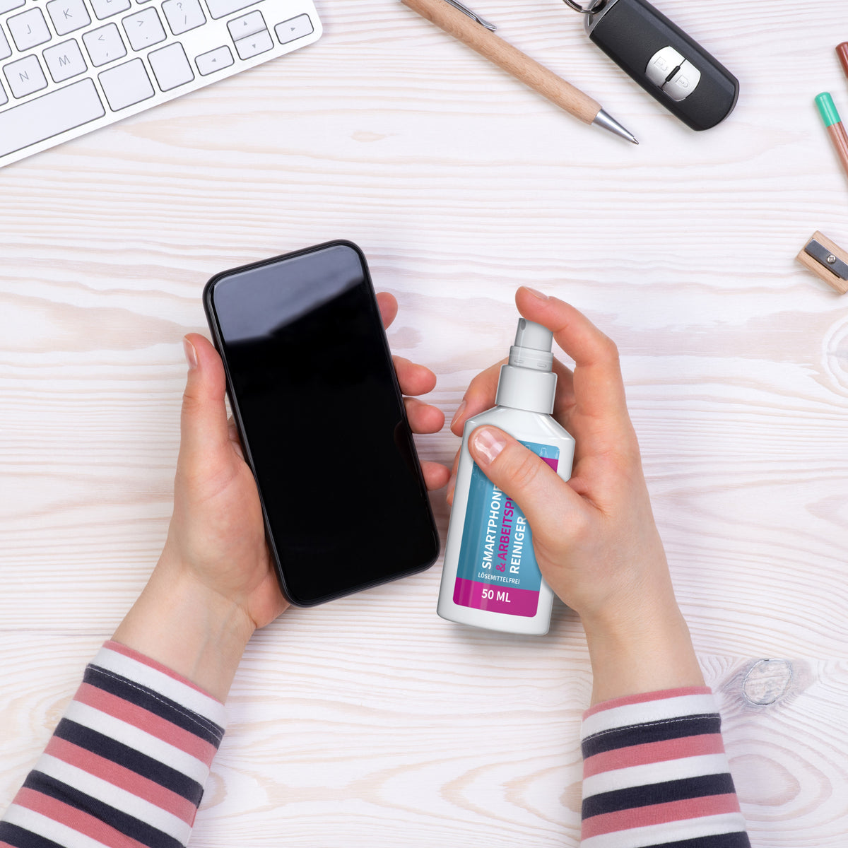 Smartphone und Arbeitsplatz Reiniger 50 ml Sprühflasche