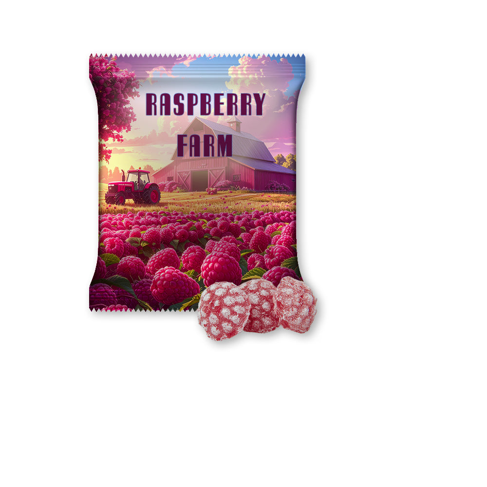 Snackmischung in der Midi Tüte – Himbeer Bonbons, ca. 17 g