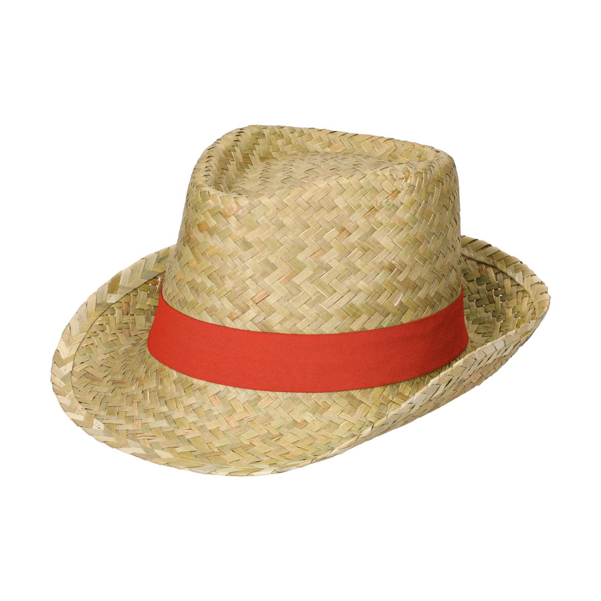 Sommerhut „Kuba“ – Natur / Orange