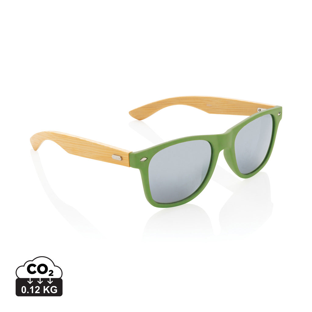 Sonnenbrille aus Bambus und RCS recyceltem Kunststoff – grün