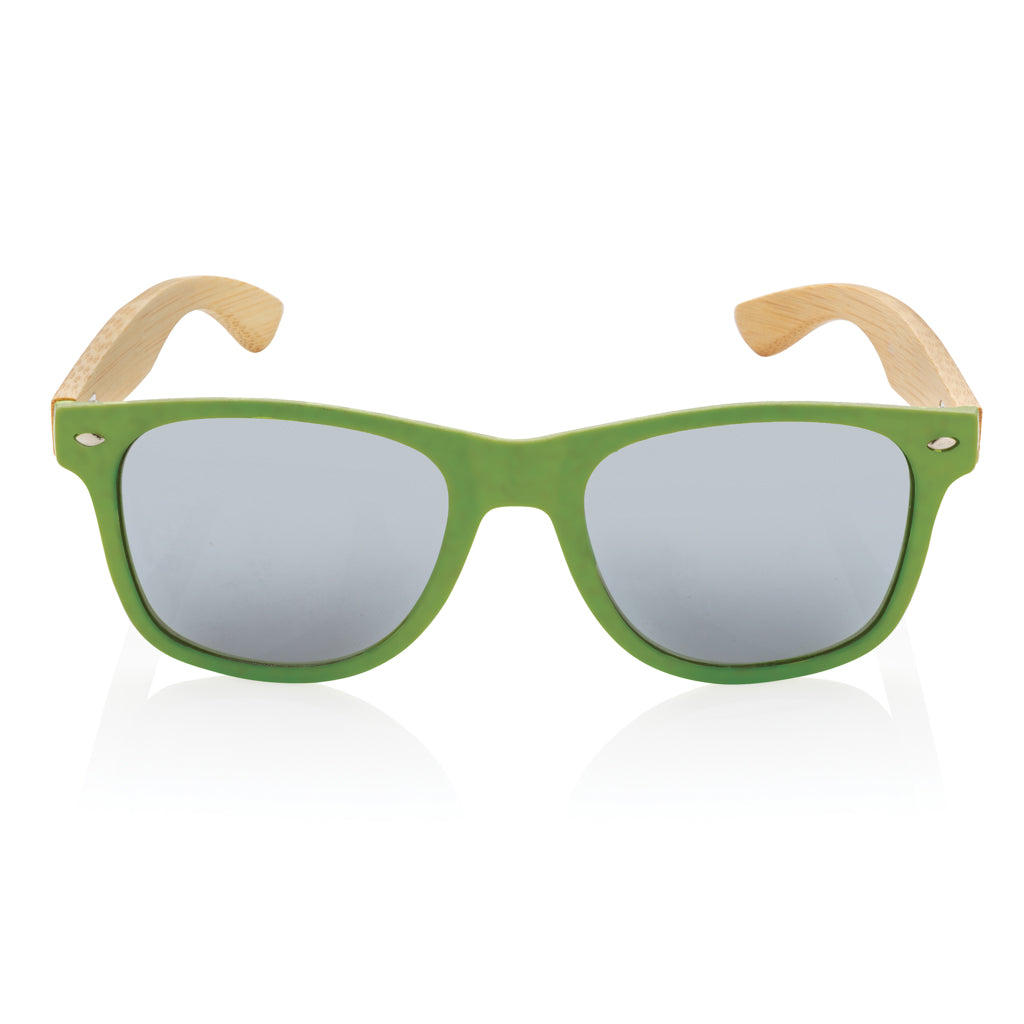 Sonnenbrille aus Bambus und RCS recyceltem Kunststoff – grün