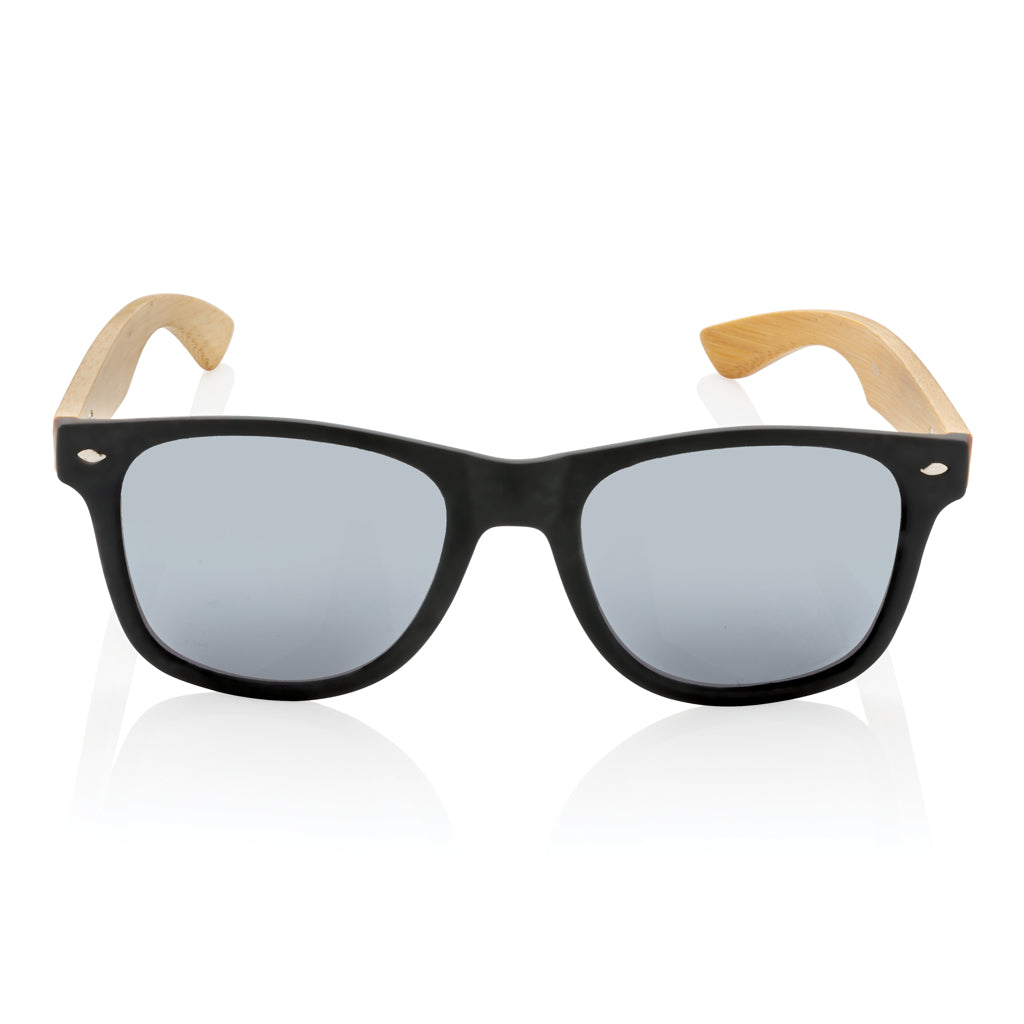 Sonnenbrille aus Bambus und RCS recyceltem Kunststoff – schwarz