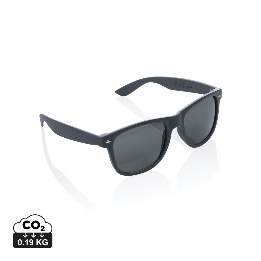 Sonnenbrille aus GRS recyceltem PC Kunststoff – grau