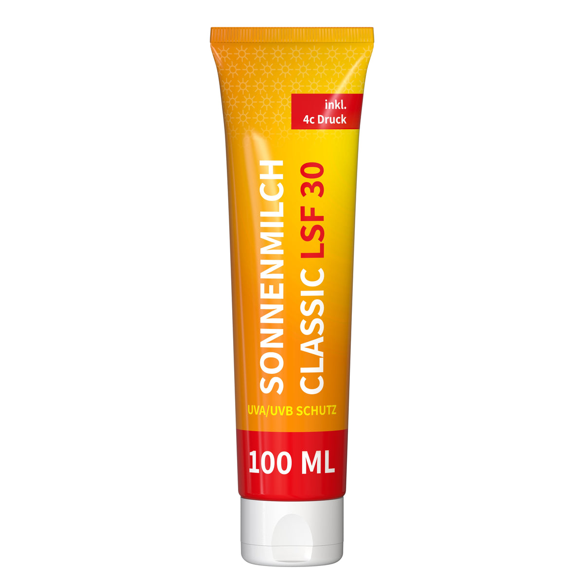 Sonnenmilch LSF 30 100 ml Tube vollflächig bedruckt
