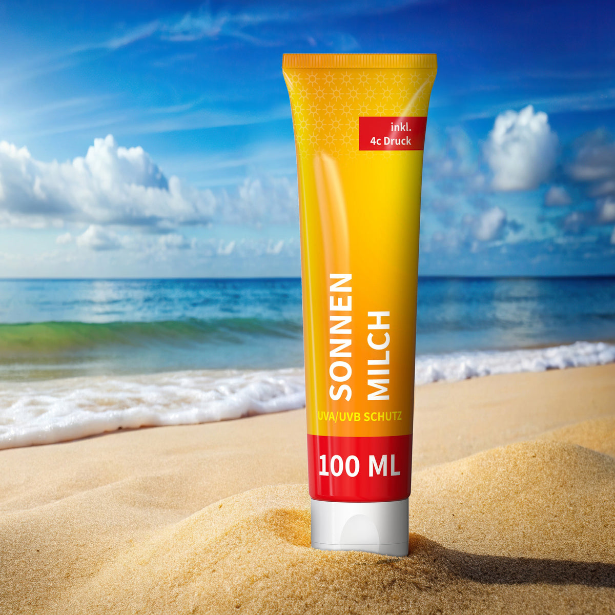 Sonnenmilch LSF 30 100 ml Tube vollflächig bedruckt