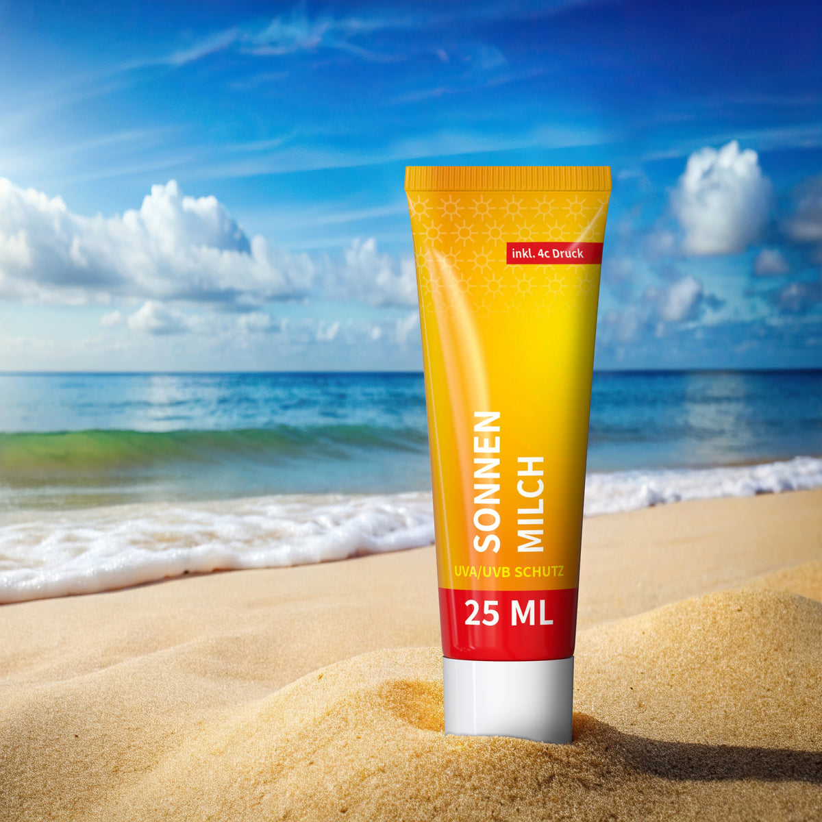 Sonnenmilch LSF 30 25 ml Tube vollflächig bedruckt