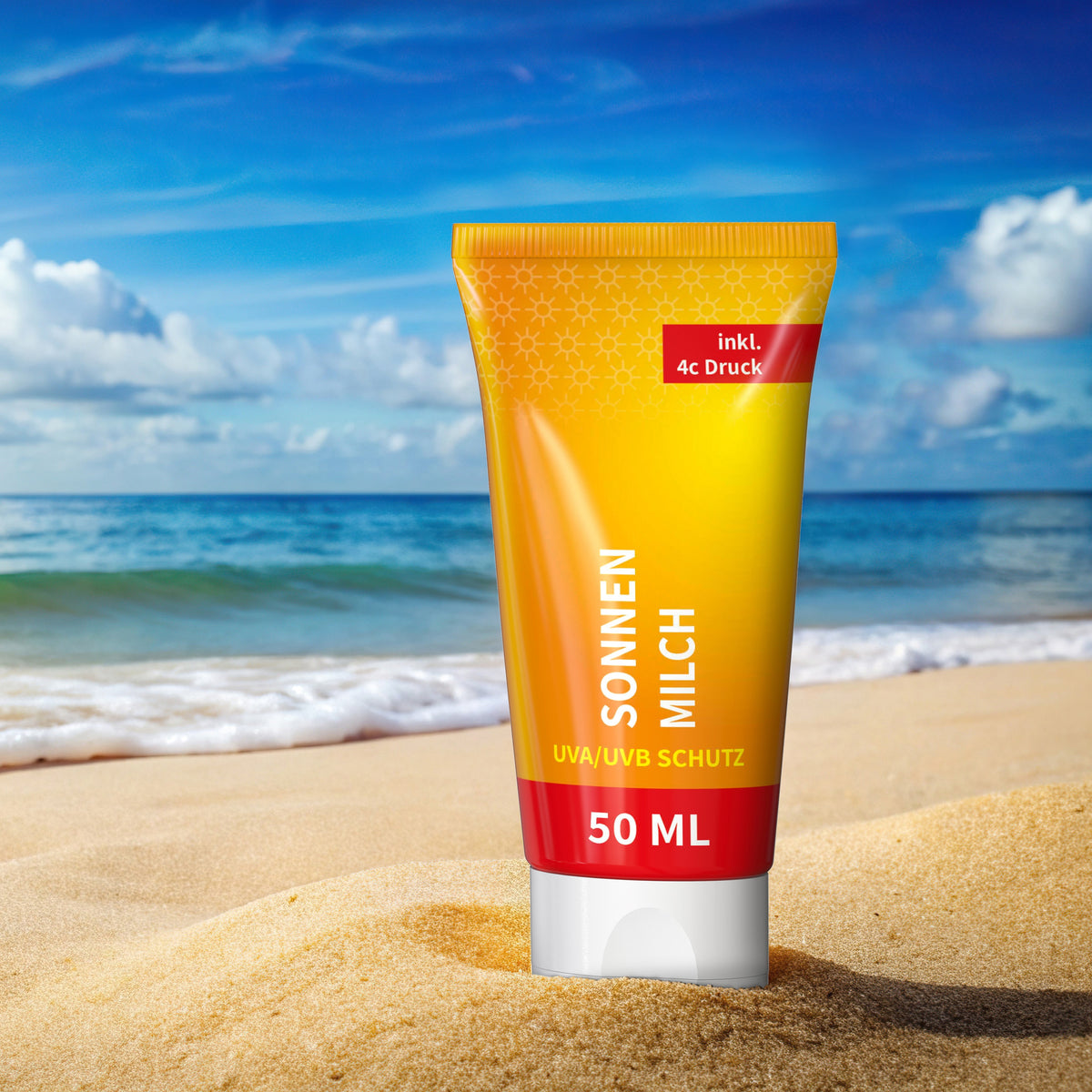 Sonnenmilch LSF 30 50 ml Tube vollflächig bedruckt