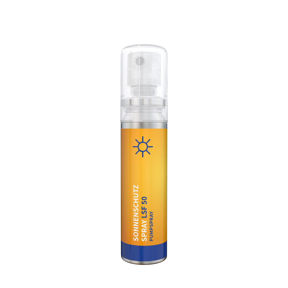 Sonnenschutzspray LSF 50 20 ml Aludose mit wählbarem Etikett